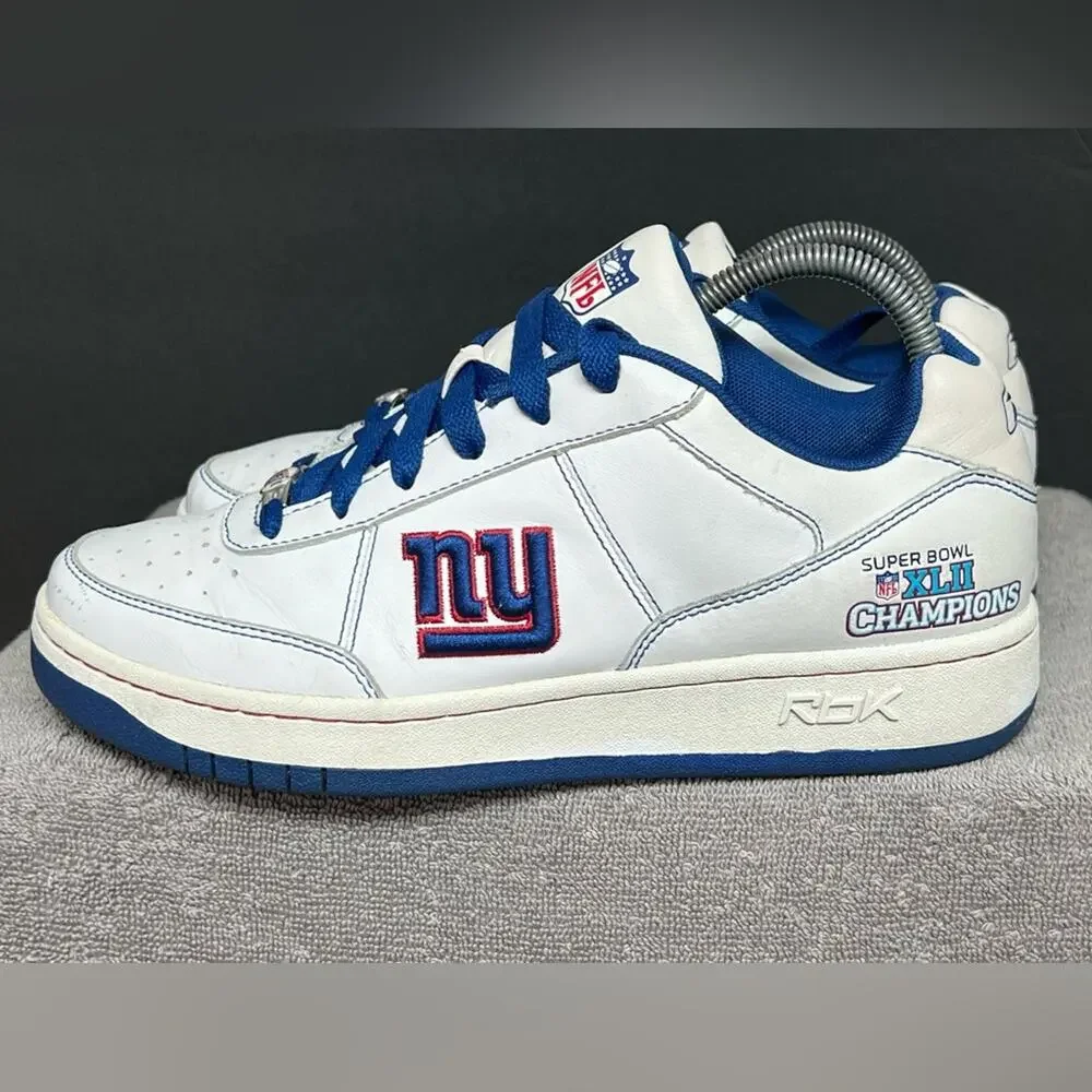 RARE Vintage Reebok Super Bowl XLII NY GIANTS Mens Shoes SZ 8 Limited Edition